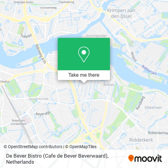 De Bever Bistro (Cafe de Bever Beverwaard) map