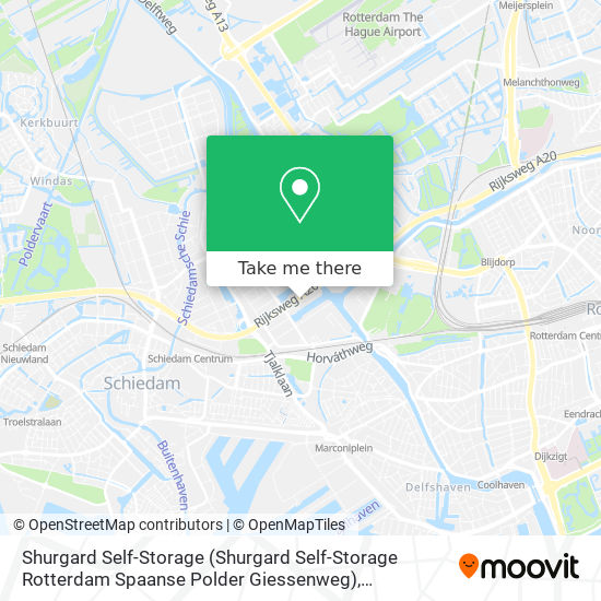 Shurgard Self-Storage (Shurgard Self-Storage Rotterdam Spaanse Polder Giessenweg) map