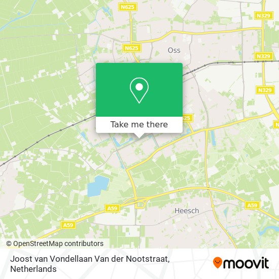 Joost van Vondellaan Van der Nootstraat map