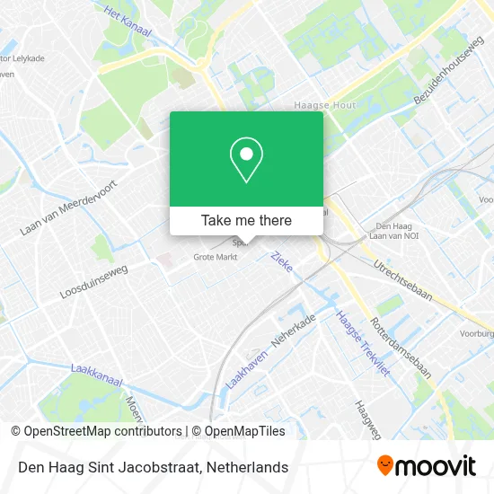 Den Haag Sint Jacobstraat map