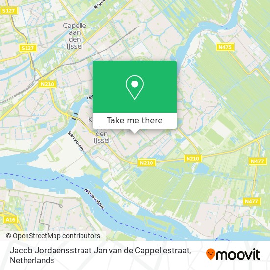 Jacob Jordaensstraat Jan van de Cappellestraat map