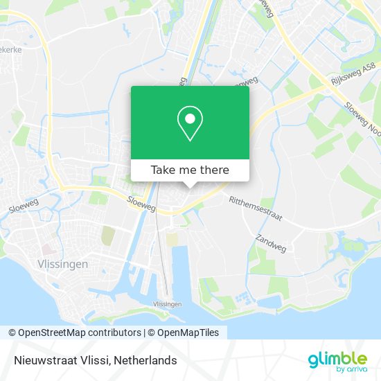 Nieuwstraat Vlissi Karte