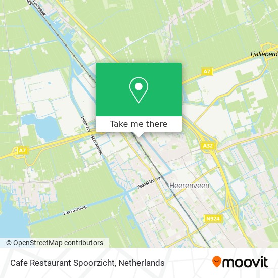 Cafe Restaurant Spoorzicht map