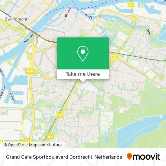 Grand Cafe Sportboulevard Dordrecht Karte