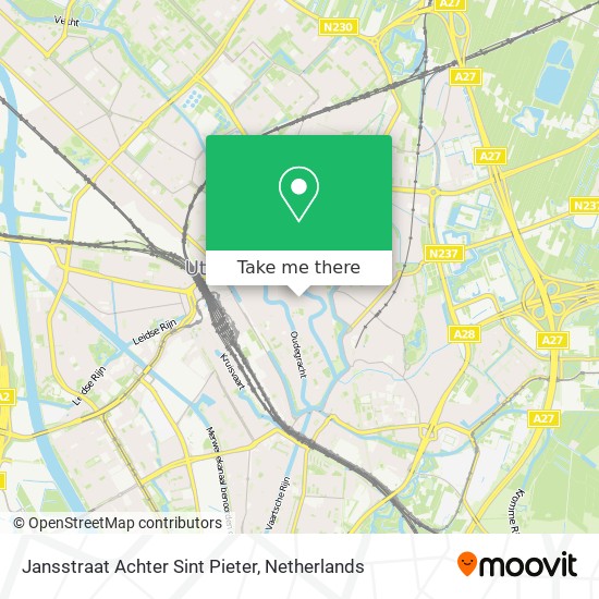 Jansstraat Achter Sint Pieter map