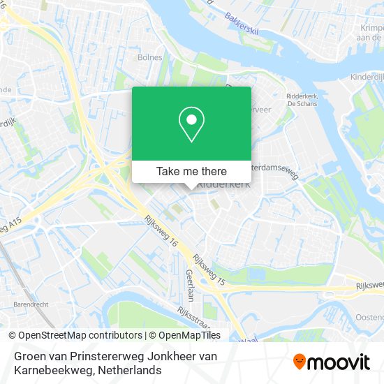 Groen van Prinstererweg Jonkheer van Karnebeekweg map