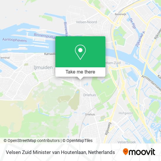 Velsen Zuid Minister van Houtenlaan Karte