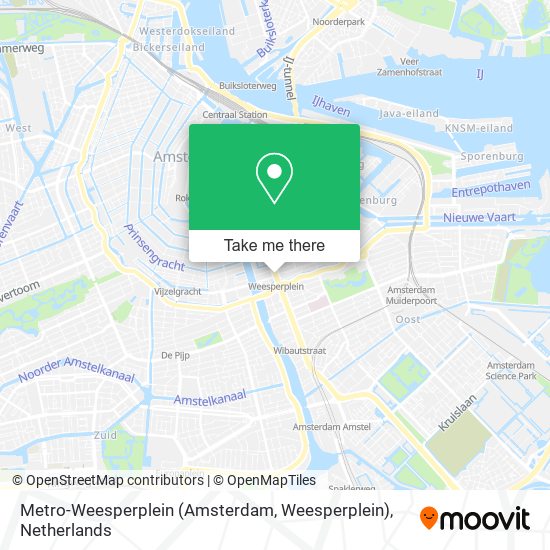 Metro-Weesperplein (Amsterdam, Weesperplein) map