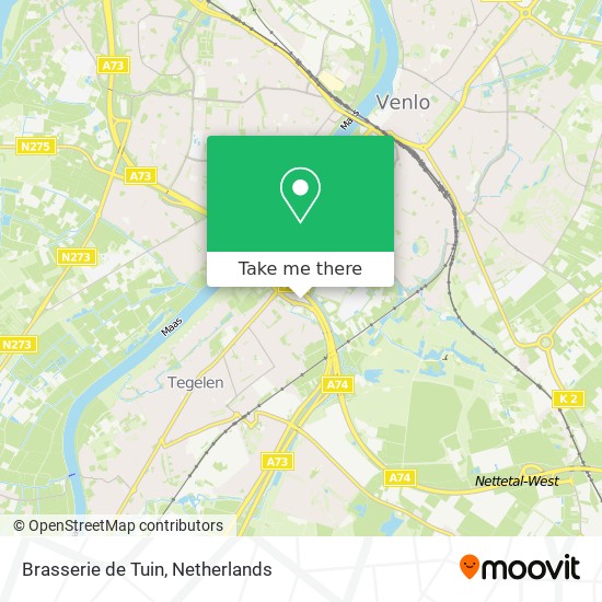 Brasserie de Tuin map