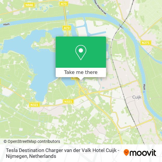 Tesla Destination Charger van der Valk Hotel Cuijk - Nijmegen map