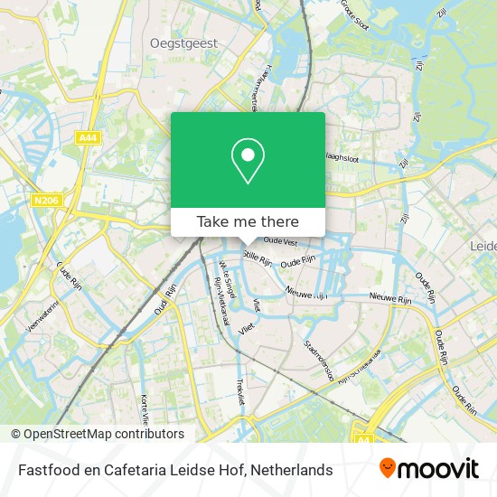 Fastfood en Cafetaria Leidse Hof map