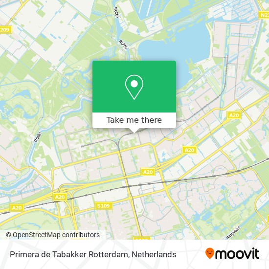 Primera de Tabakker Rotterdam map