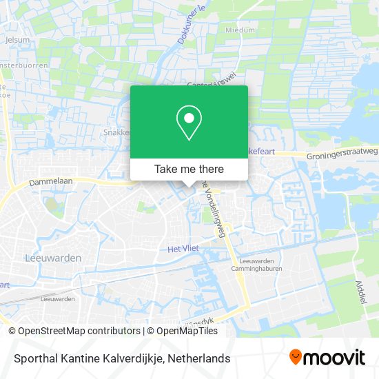 Sporthal Kantine Kalverdijkje map