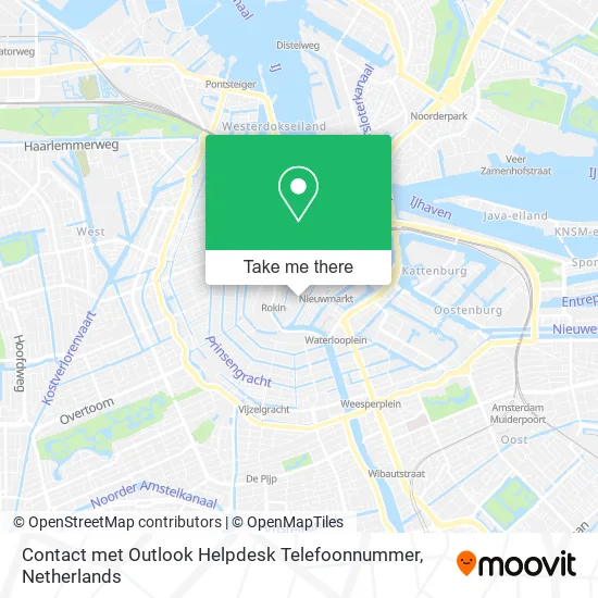Contact met Outlook Helpdesk Telefoonnummer map