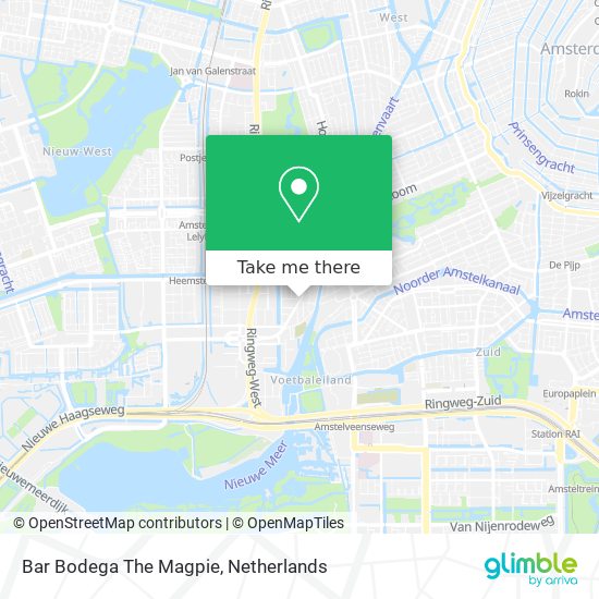 Bar Bodega The Magpie map