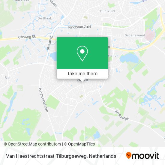 Van Haestrechtstraat Tilburgseweg Karte