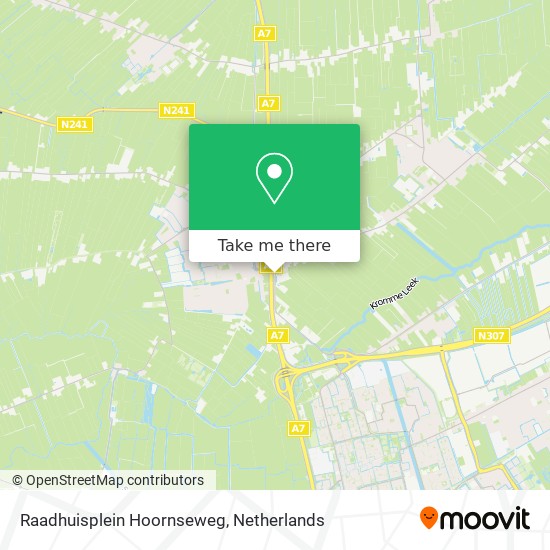 Raadhuisplein Hoornseweg map