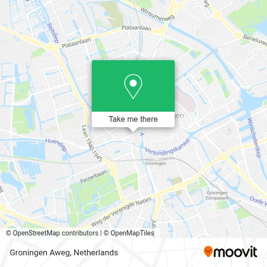 Groningen Aweg map