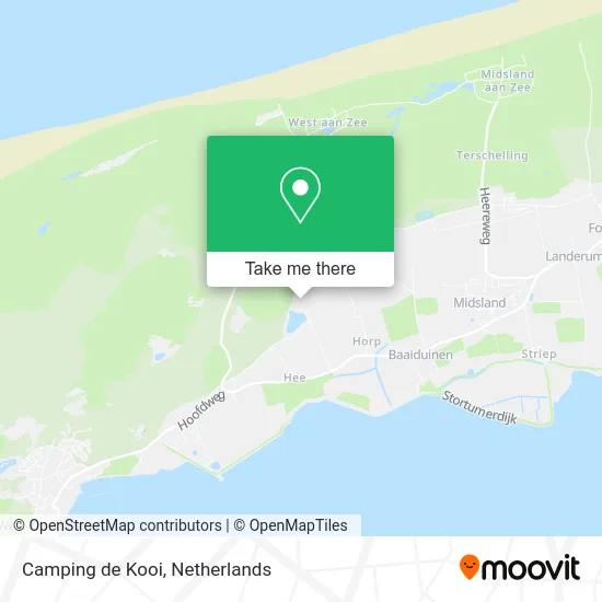 Camping de Kooi map