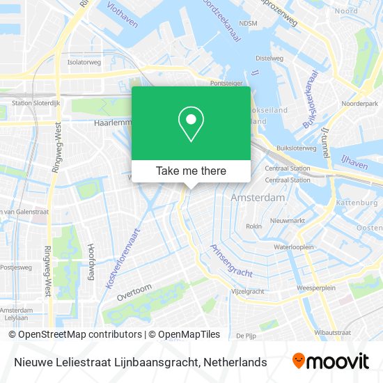 Nieuwe Leliestraat Lijnbaansgracht map