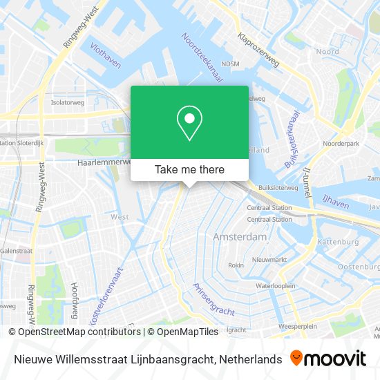 Nieuwe Willemsstraat Lijnbaansgracht Karte