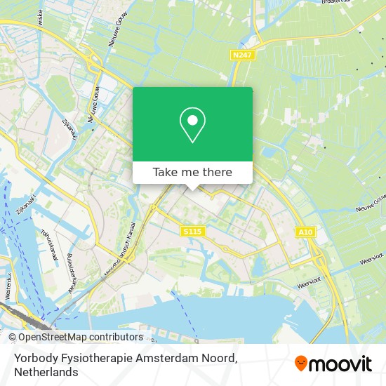 Yorbody Fysiotherapie Amsterdam Noord map