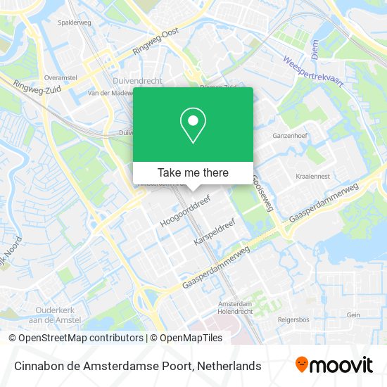 Cinnabon de Amsterdamse Poort Karte