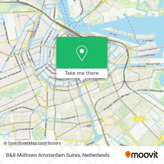 B&B Midtown Amsterdam Suites map