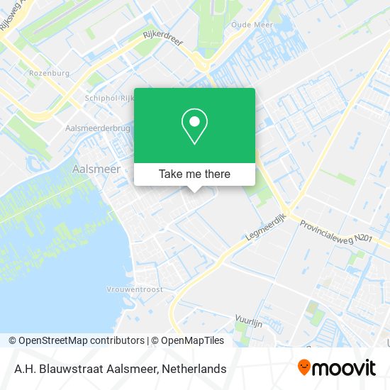 A.H. Blauwstraat Aalsmeer Karte
