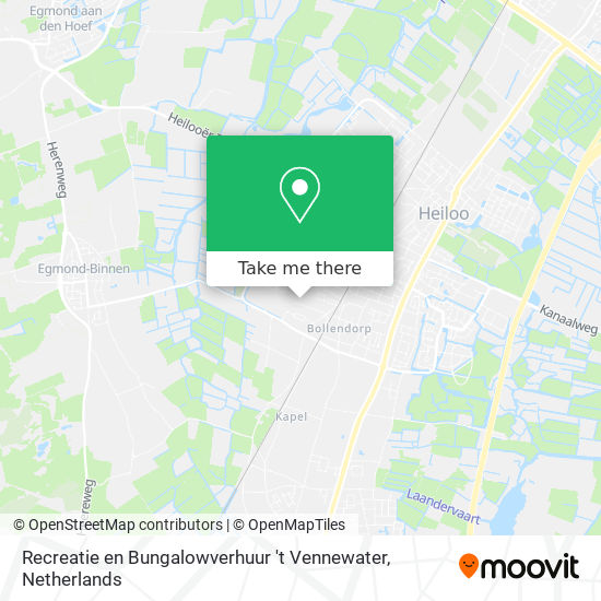 Recreatie en Bungalowverhuur 't Vennewater map