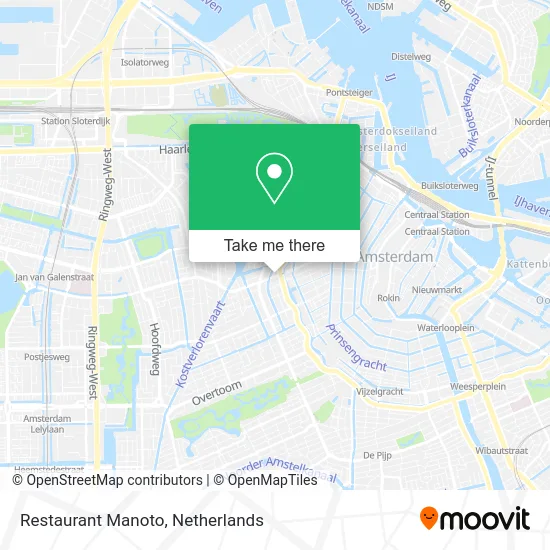 Restaurant Manoto map