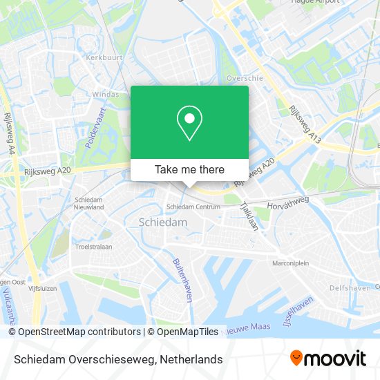 Schiedam Overschieseweg map
