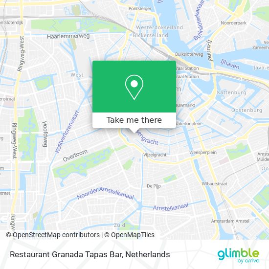 Restaurant Granada Tapas Bar map