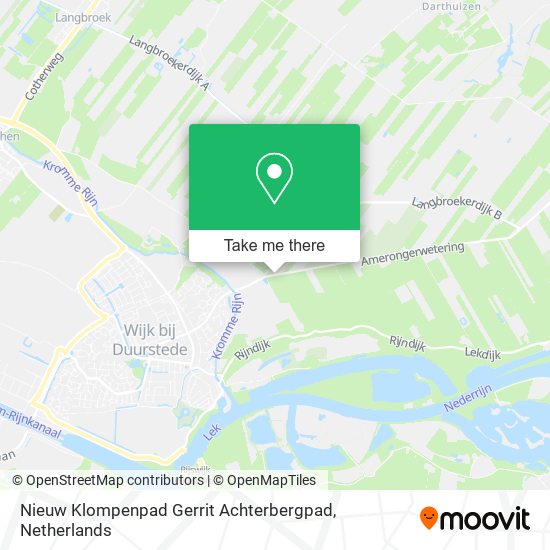 Nieuw Klompenpad Gerrit Achterbergpad map