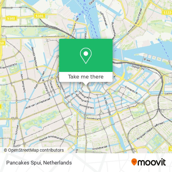 Pancakes Spui map