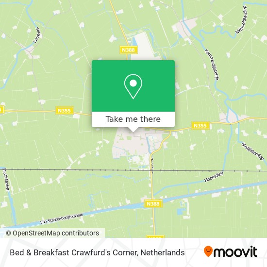 Bed & Breakfast Crawfurd's Corner Karte