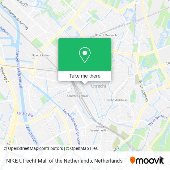 NIKE Utrecht Mall of the Netherlands Karte
