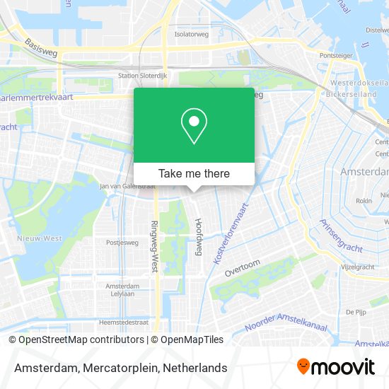 Amsterdam, Mercatorplein map