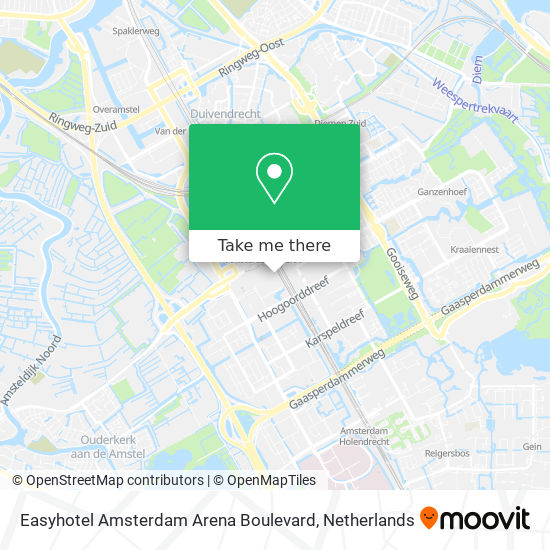 Easyhotel Amsterdam Arena Boulevard Karte