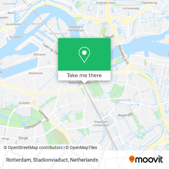 Rotterdam, Stadionviaduct Karte