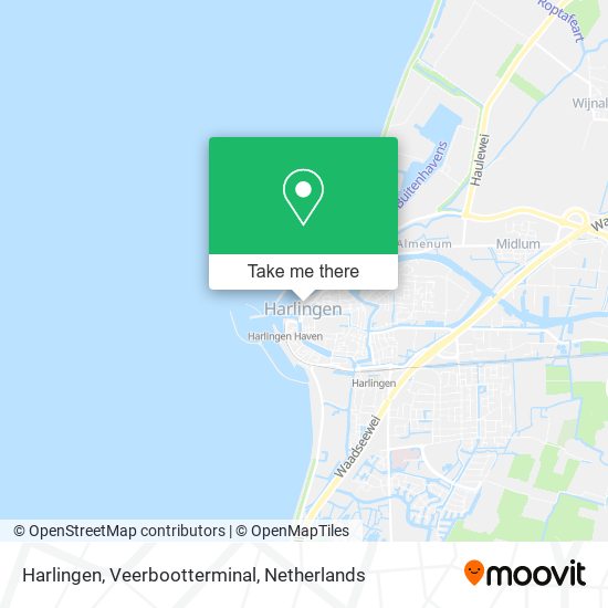 Harlingen, Veerbootterminal map