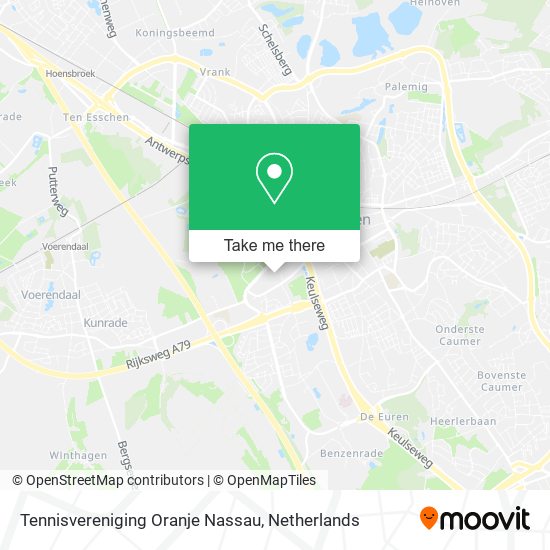 Tennisvereniging Oranje Nassau map