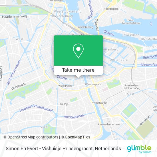 Simon En Evert - Vishuisje Prinsengracht Karte