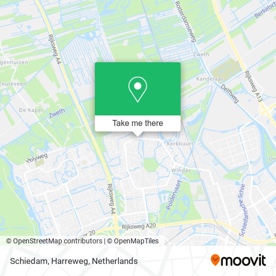 Schiedam, Harreweg map