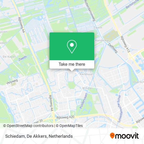 Schiedam, De Akkers map