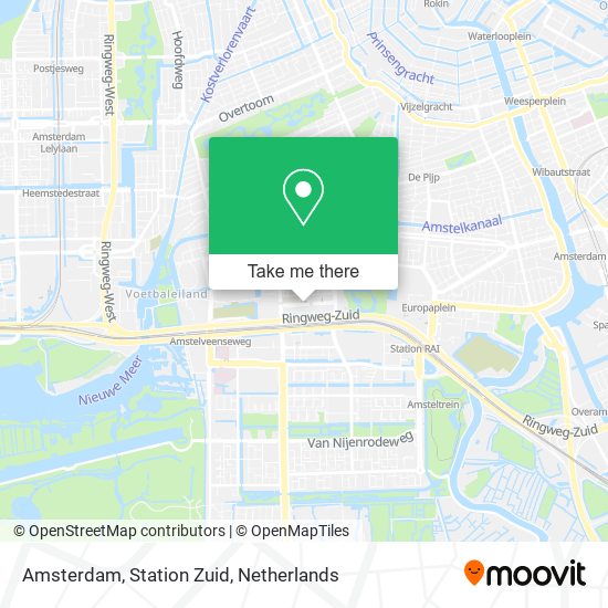 Amsterdam, Station Zuid map