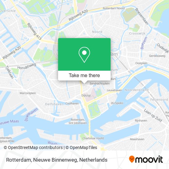Rotterdam, Nieuwe Binnenweg Karte