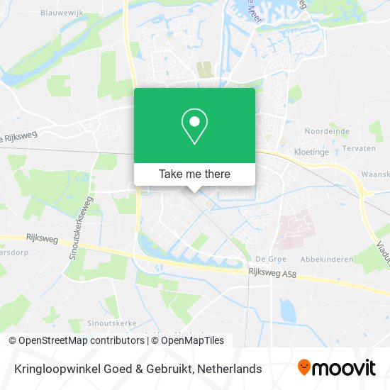 Kringloopwinkel Goed & Gebruikt map