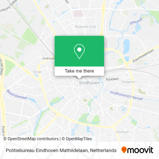 Politiebureau Eindhoven Mathildelaan map
