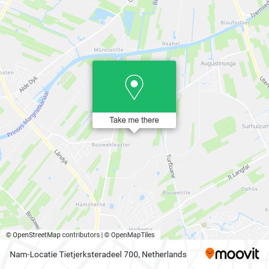 Nam-Locatie Tietjerksteradeel 700 Karte